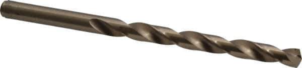 Cleveland - 6.53mm 135° Cobalt Jobber Drill - Oxide/Gold Finish, Right Hand Cut, Spiral Flute, Straight Shank, 4-1/8" OAL, Split Point - Exact Tool & Supply