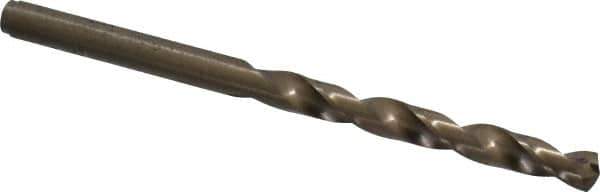 Cleveland - 5.3mm 135° Cobalt Jobber Drill - Oxide/Gold Finish, Right Hand Cut, Spiral Flute, Straight Shank, 3.39" OAL, Split Point - Exact Tool & Supply