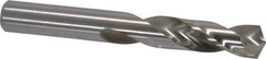 Cleveland - 7/16" 135° Spiral Flute High Speed Steel Screw Machine Drill Bit - Bright Finish, Right Hand Cut, 2-1/16" Flute Length, 3-7/16" OAL, Split Point, Straight Shank - Exact Tool & Supply