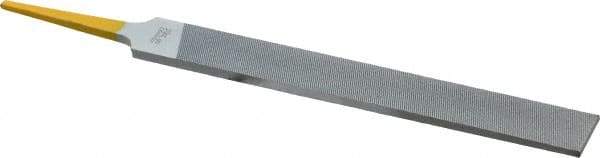 PFERD - 6" Swiss Pattern Hand File - Double Cut, 5/8" Width Diam x 5/32" Thick, With Tang - Exact Tool & Supply