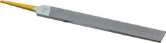 PFERD - 6" Swiss Pattern Hand File - Double Cut, 5/8" Width Diam x 5/32" Thick, With Tang - Exact Tool & Supply