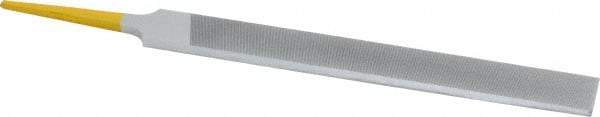 PFERD - 6" Swiss Pattern Hand File - Double Cut, 5/8" Width Diam x 5/32" Thick, With Tang - Exact Tool & Supply