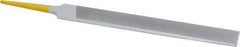 PFERD - 6" Swiss Pattern Hand File - Double Cut, 5/8" Width Diam x 5/32" Thick, With Tang - Exact Tool & Supply