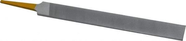 PFERD - 8" Swiss Pattern Hand File - Double Cut, 25/32" Width Diam x 7/32" Thick, With Tang - Exact Tool & Supply