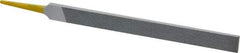 PFERD - 6" Swiss Pattern Regular Pillar File - Double Cut, 1/2" Width Diam x 5/32" Thick, With Tang - Exact Tool & Supply