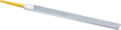PFERD - 6" Swiss Pattern Regular Pillar File - Double Cut, 1/2" Width Diam x 5/32" Thick, With Tang - Exact Tool & Supply