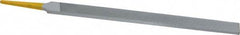 PFERD - 8" Swiss Pattern Regular Pillar File - Double Cut, 9/16" Width Diam x 7/32" Thick, With Tang - Exact Tool & Supply