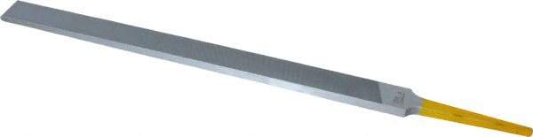 PFERD - 8" Swiss Pattern Regular Pillar File - Double Cut, 9/16" Width Diam x 7/32" Thick, With Tang - Exact Tool & Supply