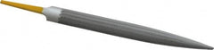 PFERD - 6" Swiss Pattern Half Round File - 9/32" Width Diam x 5/32" Thick, With Tang - Exact Tool & Supply