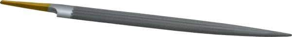 PFERD - 8" Swiss Pattern Half Round File - 3/4" Width Diam x 7/32" Thick, With Tang - Exact Tool & Supply