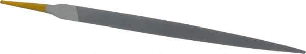 PFERD - 8" Swiss Pattern Three Square File - Double Cut, 5/8" Width Diam x 5/8" Thick, With Tang - Exact Tool & Supply