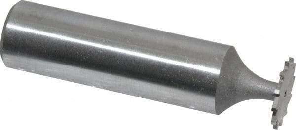Whitney Tool Co. - 1/2" Diam x 1/32" Face Width, Cobalt, 12 Teeth, Shank Connection Woodruff Keyseat Cutter - Uncoated, 2-1/32" OAL x 1/2" Shank, Straight Teeth - Exact Tool & Supply