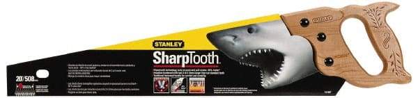 Stanley - 20" Steel Blade Handsaw - Hardwood Handle, Wood D Style, 24-1/2" OAL - Exact Tool & Supply