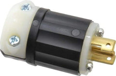 Leviton - 125/250 VAC, 15 Amp, ML-3P Configuration, Industrial Grade, Ungrounded Plug - 1 Phase, 3 Poles, 0.218 to 0.43 Inch Cord Diameter - Exact Tool & Supply