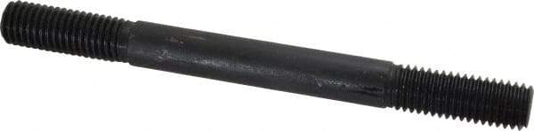Gibraltar - 5/8-11 7" OAL Equal Double Threaded Stud - Alloy Steel, Black Oxide Finish, 1-3/4" Equal Thread Length - Exact Tool & Supply