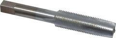 Made in USA - 1/2-20 UNF 3B 4 Flute Chrome Finish High Speed Steel Straight Flute Standard Hand Tap - Taper, Right Hand Thread, 3-3/8" OAL, 1-21/32" Thread Length, H3 Limit, Oversize - Exact Tool & Supply