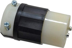 Leviton - 480 VAC, 20 Amp, L16-20R Configuration, Industrial Grade, Self Grounding Connector - 3 Phase, 3 Poles, 0.595 to 0.895 Inch Cord Diameter - Exact Tool & Supply