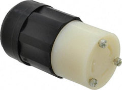 Leviton - 125 VAC, 30 Amp, L5-30R Configuration, Industrial Grade, Self Grounding Connector - 1 Phase, 2 Poles, 0.385 to 0.86 Inch Cord Diameter - Exact Tool & Supply