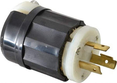 Leviton - 125 VAC, 20 Amp, L5-20P Configuration, Industrial Grade, Self Grounding Connector - 1 Phase, 2 Poles, 0.385 to 0.78 Inch Cord Diameter - Exact Tool & Supply