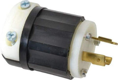 Leviton - 277 VAC, 20 Amp, L7-20P Configuration, Industrial Grade, Self Grounding Plug - 1 Phase, 2 Poles, 0.385 to 0.78 Inch Cord Diameter - Exact Tool & Supply