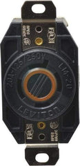 Leviton - 125/250 VAC, 20 Amp, L14-20R NEMA, Self Grounding Receptacle - 3 Poles, 4 Wire, Female End, Black - Exact Tool & Supply