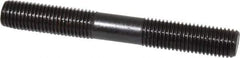 Gibraltar - M16x2.0 125mm OAL Equal Double Threaded Stud - Alloy Steel, Black Oxide Finish, 47mm Equal Thread Length, Metric - Exact Tool & Supply