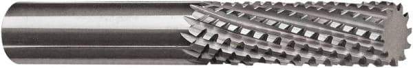 SGS - 10mm Diam, 28mm LOC, Square End, Solid Carbide Diamond Pattern Router Bit - Left Hand Cut, 63mm OAL, Use on Carbon Composite - Exact Tool & Supply