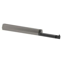 Scientific Cutting Tools - 0.4" Cutting Depth, 24 to 56 TPI, 0.12" Diam, Internal Thread, Solid Carbide, Single Point Threading Bar - AlTiN+ Finish, 2" OAL, 3/16" Shank Diam, 0.03" Projection from Edge, 60° Profile Angle - Exact Tool & Supply