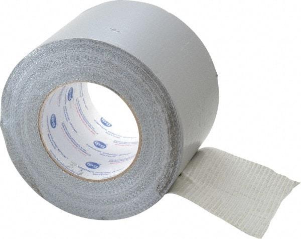 Intertape - 4" x 55m Silver Duct Tape - 9 mil, Rubber Adhesive, Polyethylene Cloth Backing, 18 Lb/ln Tensile Strength, 32°F to 160°F, Series AC20 - Exact Tool & Supply