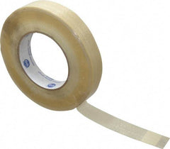 Intertape - 1" x 60 Yd Clear Rubber Adhesive Packaging Tape - Polyester Film Backing, 7.5 mil Thick, 333 Lb Tensile Strength, Series RG16 - Exact Tool & Supply