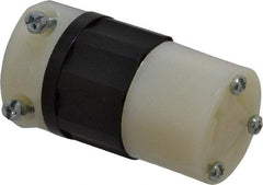 Leviton - 250 VAC, 15 Amp, L6-15R Configuration, Industrial Grade, Self Grounding Connector - 1 Phase, 2 Poles, 0.245 to 0.7 Inch Cord Diameter - Exact Tool & Supply