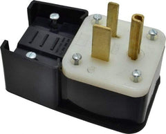 Leviton - 250 VAC, 50 Amp, 6-50P NEMA, Angled, Self Grounding, Industrial Grade Plug - 2 Pole, 3 Wire, 1 Phase, Nylon, Black - Exact Tool & Supply