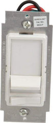 Leviton - 1 Pole, 120 VAC, 60 Hz, 600 Watt, Residential Grade, Rocker, Wall and Dimmer Light Switch - 1.73 Inch Wide x 4.13 Inch High, Incandescent - Exact Tool & Supply