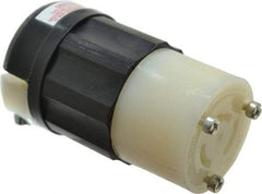 Leviton - 125/250 VAC, 20 Amp, NonNEMA Configuration, Industrial Grade, Ungrounded Connector - 1 Phase, 3 Poles, 0.385 to 0.78 Inch Cord Diameter - Exact Tool & Supply