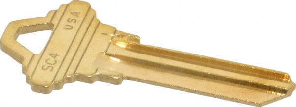 Made in USA - Schlage Brass Key Blank - Exact Tool & Supply