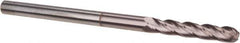 Hertel - 1/8" Diam, 3/4" LOC, 4 Flute Solid Carbide Ball End Mill - TiCN Finish, Single End, 2-1/4" OAL, 1/8" Shank Diam - Exact Tool & Supply