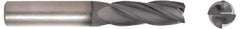 Niagara Cutter - 1/4", 1-3/8" LOC, 1/4" Shank Diam, 4" OAL, 4 Flute, Solid Carbide Square End Mill - Single End, Diamond Finish, Spiral Flute, 30° Helix, Right Hand Cut, Right Hand Flute, Series DIAL430 - Exact Tool & Supply