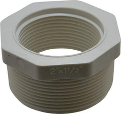 Value Collection - 2 x 1-1/2" PVC Plastic Pipe Bushing - Schedule 40, MIPT x FIPT End Connections - Exact Tool & Supply