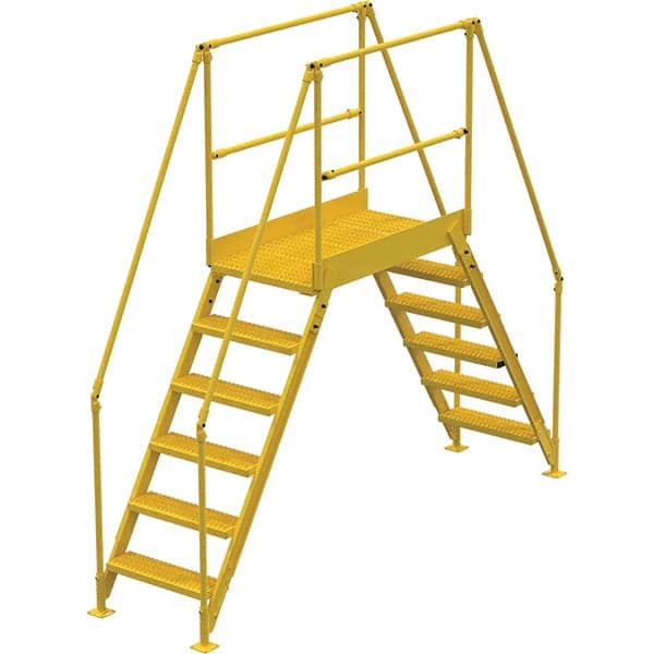 Vestil - 102-7/8" High 500 Lb Capacity 6 Step Crossover Bridge - Exact Tool & Supply