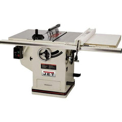 Jet - 10" Blade Diam, Table Saw - 4,300 RPM, 29" Table Depth x 42" Table Width, 230 Volts, 14.5 Amps, 5/8" Arbor - Exact Tool & Supply