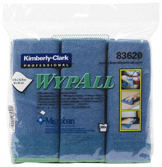WypAll - Reusable Microfiber Wipes - Packet, 15-3/4" x 15-3/4" Sheet Size, Blue - Exact Tool & Supply
