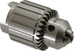 Accupro - JT33, 3/64 to 1/2" Capacity, Tapered Mount Drill Chuck - Keyed, 46mm Sleeve Diam, 71mm Open Length - Exact Tool & Supply