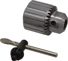 Accupro - 1/2-20, 3/64 to 1/2" Capacity, Threaded Mount Drill Chuck - Keyed, 46mm Sleeve Diam, 62mm Open Length - Exact Tool & Supply