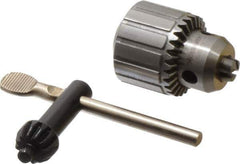 Accupro - 3/8-24, 1/32 to 1/4" Capacity, Threaded Mount Drill Chuck - Keyed, 32mm Sleeve Diam, 42mm Open Length - Exact Tool & Supply