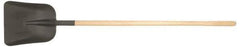 PRO-SOURCE - 13" High x 11" Wide Square Steel Shovel - 48" Long Wood Straight Handle - Exact Tool & Supply
