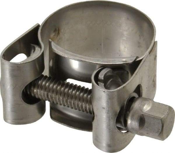 Mikalor - 15/16" Hose, 0.71" Wide x 0.04" Thick, T-Bolt Hose Clamp - 0.91 to 0.98" Diam, Stainless Steel - Exact Tool & Supply