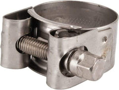 Mikalor - 1-1/8" Hose, 0.71" Wide x 0.04" Thick, T-Bolt Hose Clamp - 1.06 to 1.14" Diam, Stainless Steel - Exact Tool & Supply