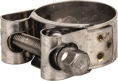 Mikalor - 1-1/4" Hose, 0.78" Wide x 0.04" Thick, T-Bolt Hose Clamp - 1.22 to 1.34" Diam, Stainless Steel - Exact Tool & Supply