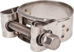 Mikalor - 1-1/2" Hose, 0.78" Wide x 0.04" Thick, T-Bolt Hose Clamp - 1.46 to 1.57" Diam, Stainless Steel - Exact Tool & Supply
