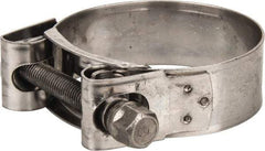 Mikalor - 2-1/16" Hose, 0.78" Wide x 0.04" Thick, T-Bolt Hose Clamp - 2 to 2.17" Diam, Stainless Steel - Exact Tool & Supply